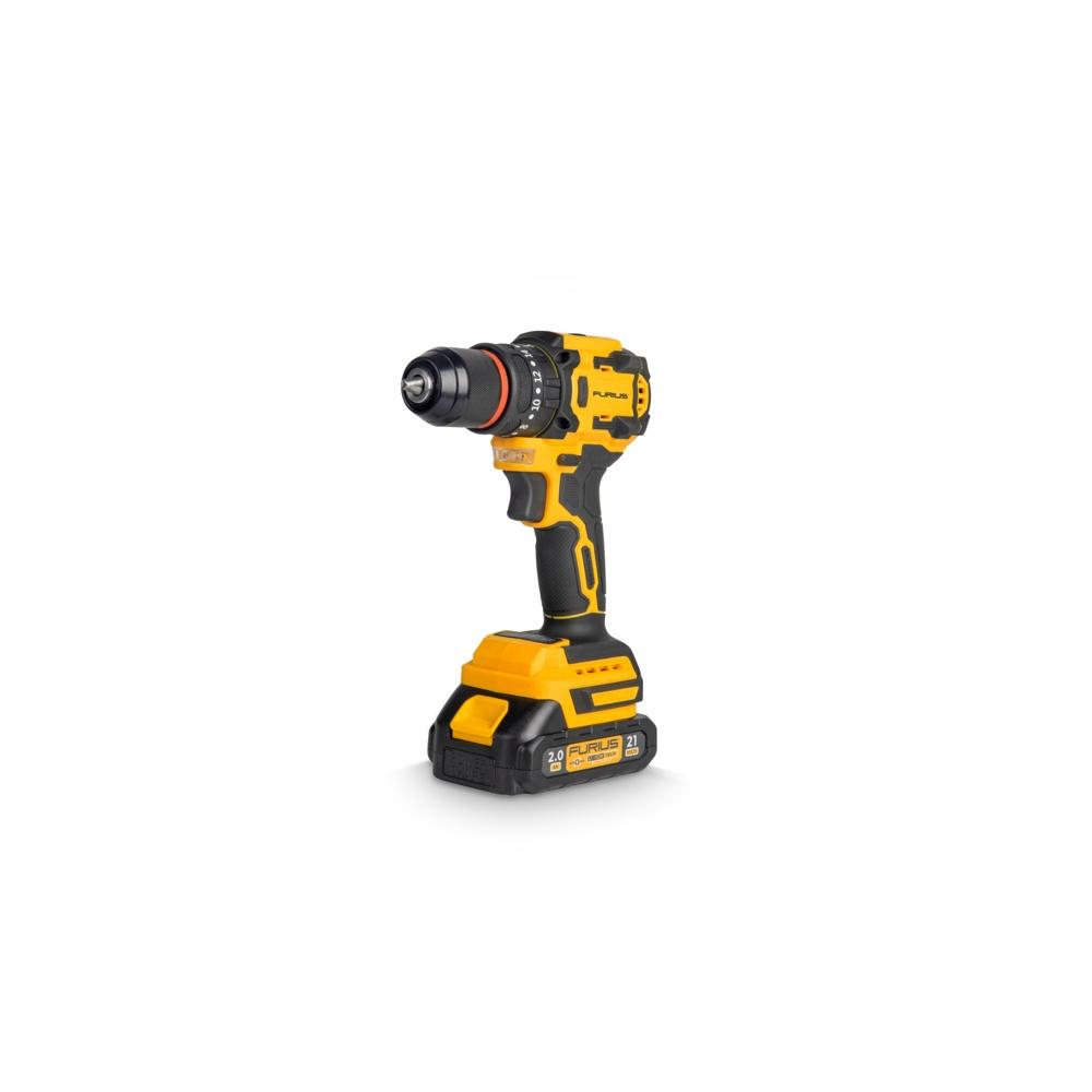Taladro Rotomarillo 1/2 Inalambrico 21V 400W Incluye 2 Baterias y Cargador Furius (FBD2142K)