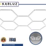 Lampara Tipo Colmena 44CM 7W T5 6500K (Hexagono) Incluye Accesorios (KL-3319)