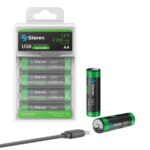 Pila Recargable 4 Pilas AA 2200 Mwh Li-Ion Conexion Tipo C Steren (BAT-LI-AA4 USB)