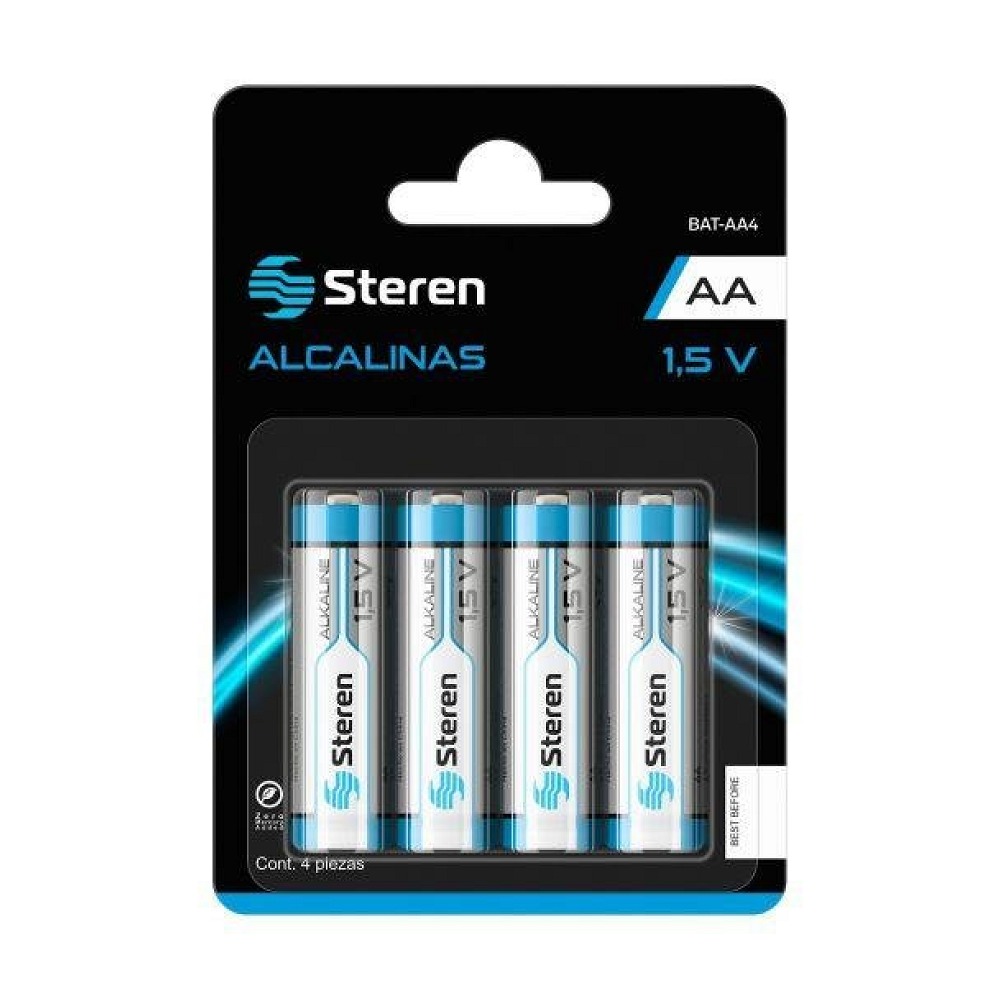 7506250915741PILA Alcalina AA Steren Blister X4 1.5V (BAT-AA4)
