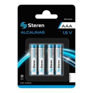 Pila Alcalina AAA Steren Blister X4 1.5V (BAT-AAA4)