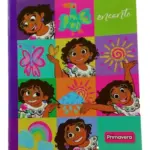 CUADERNO DE 100 HOJAS DOBLE LINEA C/ STICKER PRIMAVERA