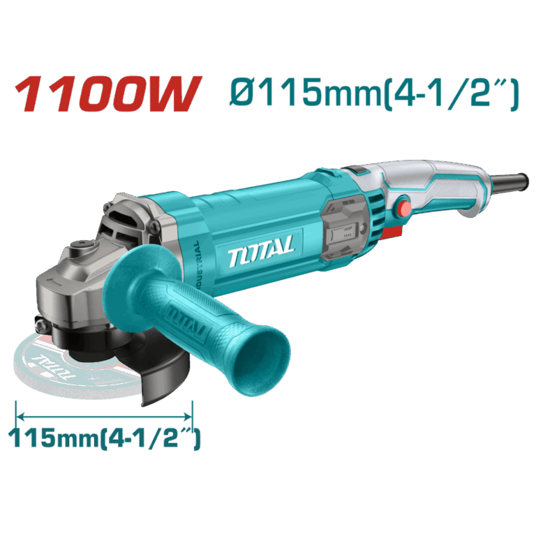 Pulidora 4½ pulgadas 1100W con mango auxiliar Industrial Total UTG110125563