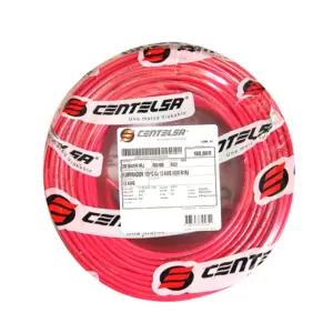 Alambre Rigido Centelsa 12 (Rojo)