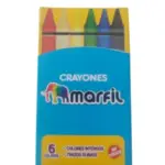 CRAYONES CORTOS MARFIL X6 UNIDADES