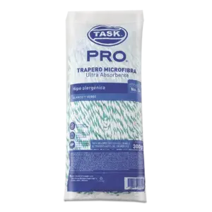 TRAPERO TASK PRO MICROFIBRA VERDE 300 GR SIN CABO REF:1004009