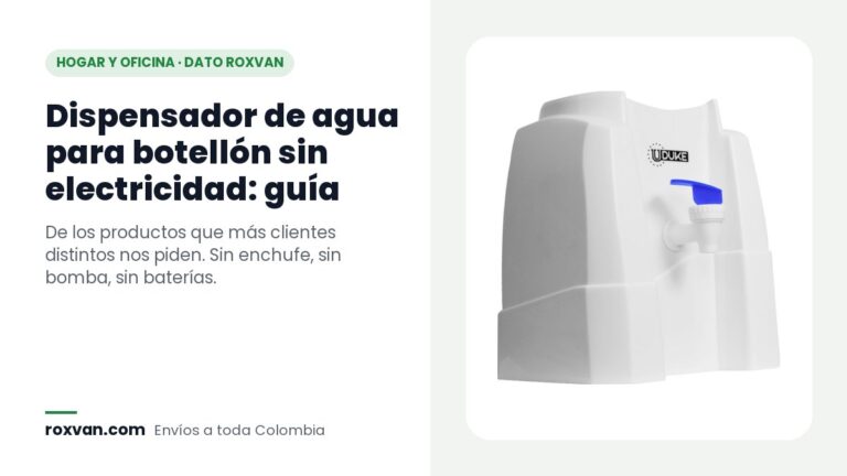 Dispensador de agua de mesa Uduke RS-381 blanco con llave azul, para botellón de 3 a 18 litros