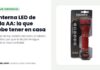 Linterna Tronex encauchetada roja de pila AA con luz LED en su empaque